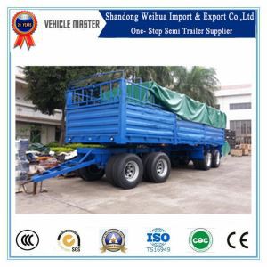 4 tengelyes rakomány teljes pótkocsi vonórúddal 60 tonnás rakományszállításhoz